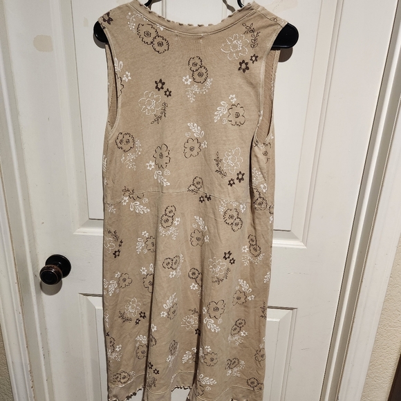 Fresh Produce XL Sleeveless Floral Beige Summer Dress Vacation Resort Beach - Picture 5 of 5